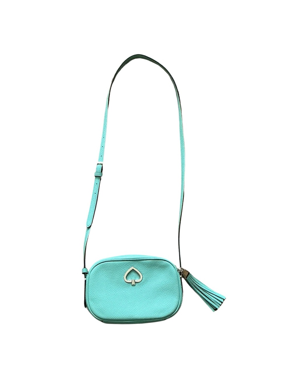 Kate Spade Turquoise Leather Crossbody with Tassel